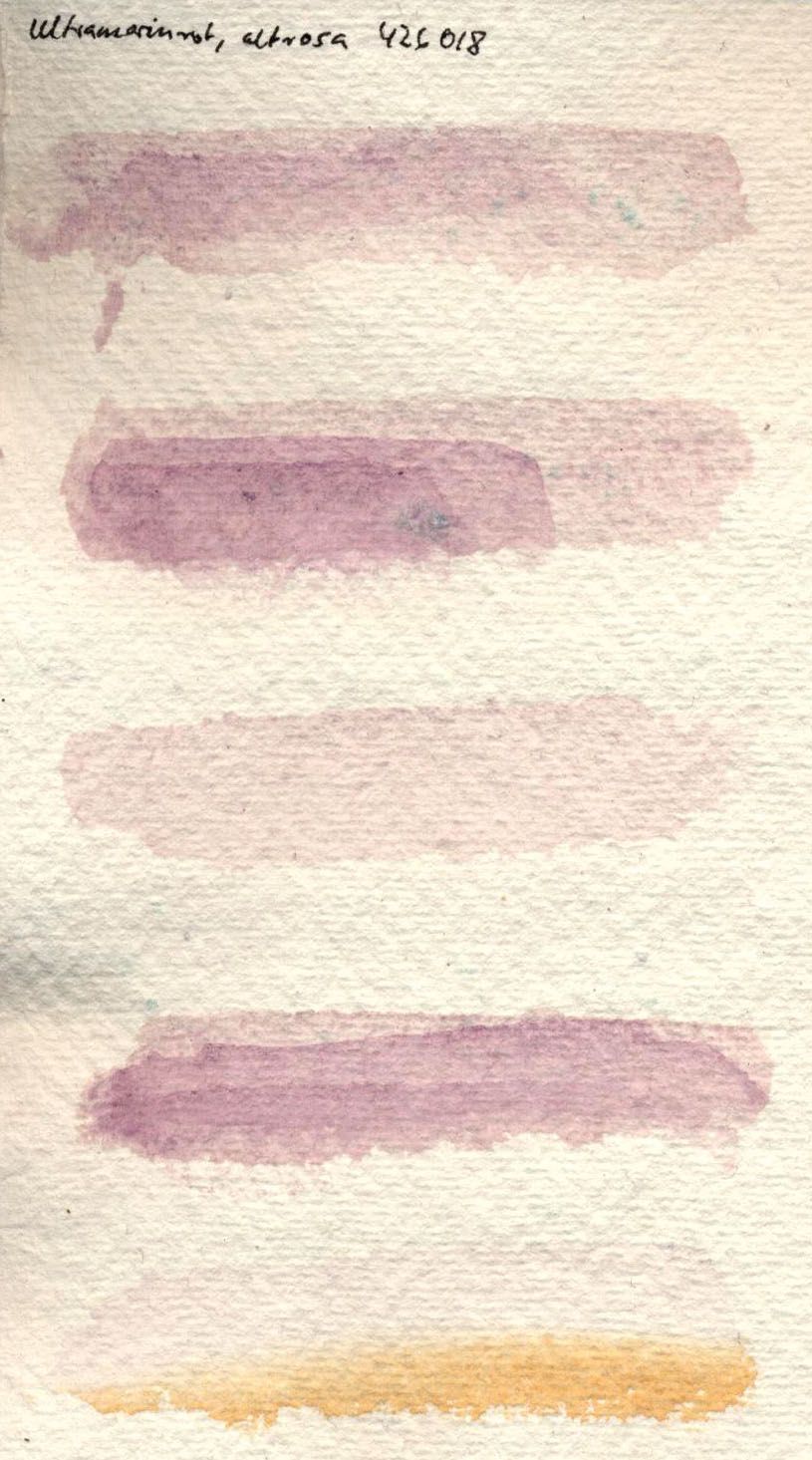 Kremer akvarel - ultramarínová červená, fialově růžová (plast, 3 x 1,8 x 1 cm)